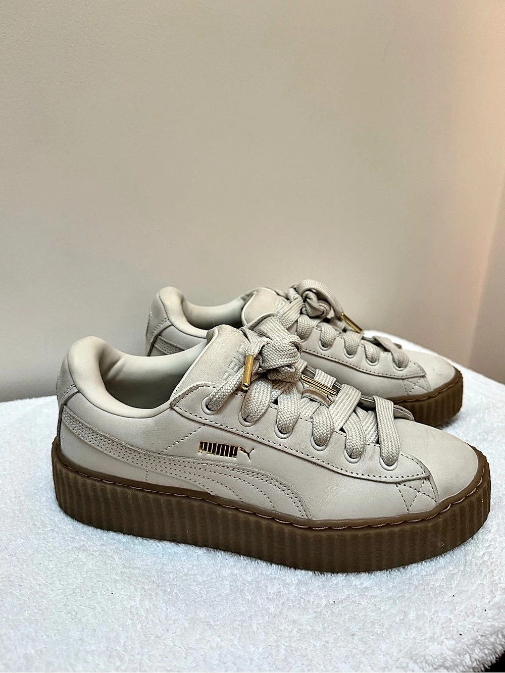 Puma Fenty x Puma Creeper Phatty Earth Tone Pack Sneakers Cream & Brown US 9